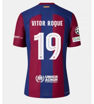 Barcelona Vitor Roque #19 Primera Equipación 2023-24 Manga Corta